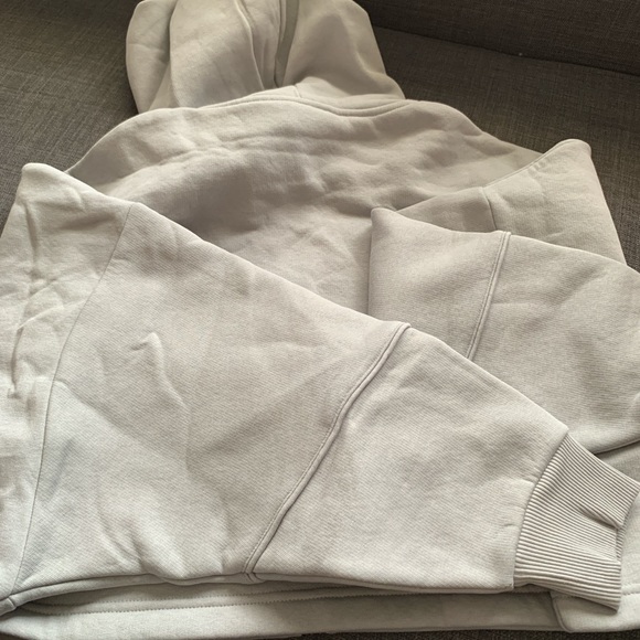 NWT Oner Active CLASSIC CROP ZIP HOODIE Grey S - Picture 9 of 9